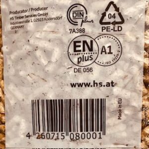 HS Timber Holz Pellets Sackware 15kg Sack 66 Sack Palette deutsche Herstellung